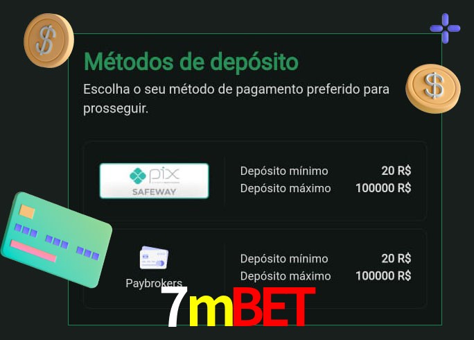 O cassino 7mbet oferece uma grande variedade de métodos de pagamento